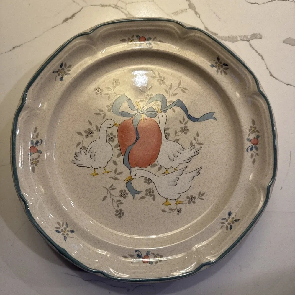 International Marmalade 8868 Stoneware Dinner Plate Geese set of 4